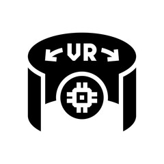 virtual reality glyph style vector icon for any project