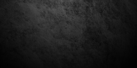 Seamless Dark black distressed grunge background wallpaper rough concrete wall.  Black stone wall texture grunge rock surface. dark gray background backdrop. panoramic concrete retro old wall stone.