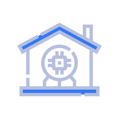 smarthome two tone style icon vector illustrations