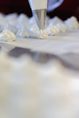 Close shot for making meringue