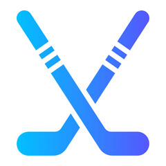hockey sticks gradient icon - obrazy, fototapety, plakaty