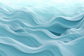 Obraz premium Illustration of an abstract blue background with wavy lines created using generative AI