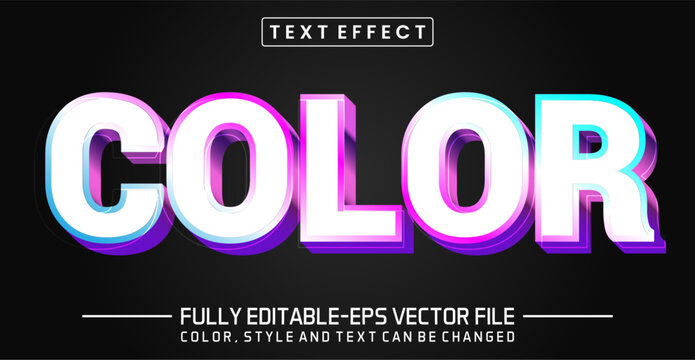 Color text editable style effect