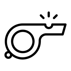 whistle line icon