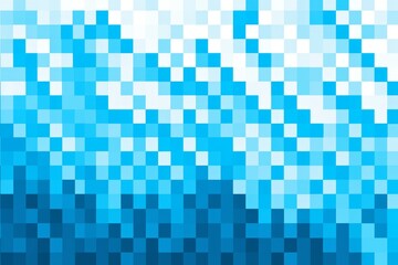 Fototapeta premium Illustration of blue and white background with squares created using generative AI