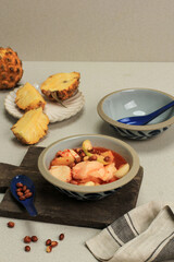 Asinan Bogor. Popular Fruit Pickles with Spicy Sauce,