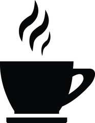  black coffee cup and mag for your design . A nice cup of coffee and tea. Coffee cup icons set .Coffee and tea cup icons set on white background .Tea Cups of coffee tea collection. Hot drink icon. Cup