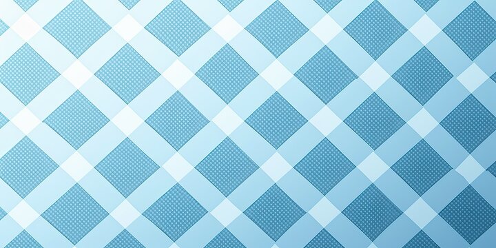 Pastel cobalt blue and white seamless diagonal textile cloth plaid pattern Contemporary light turquoise linen textured diamond background. Baby boy trendy striped checks textile or nursery wallpaper