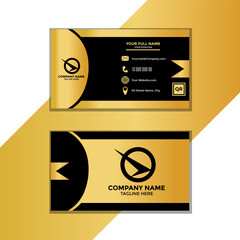Golden Black Business Card Design Good for Employee Identity, Corporate Identity etc.