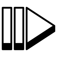 Double line Arrow key icon