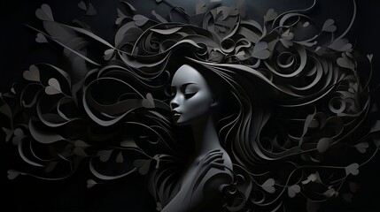 "Midnight Silhouettes" - Unleashing Unique Textures created with Generative AI technology