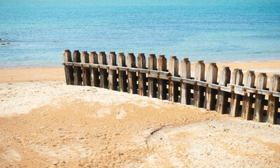breakwater at the beach