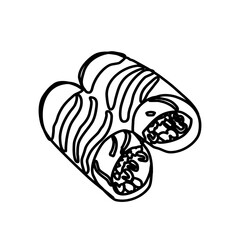 Korean street food, great design for any purposes Spring rolls 