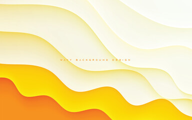 Abstract wavy background with Orange color element