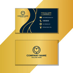 Golden Business Card Design Good for Employee Identity, Corporate Identity etc.
