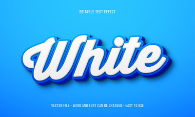 White editable text style effect