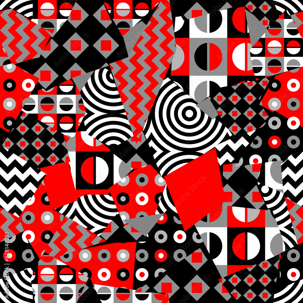 Poster Abstract seamless pattern. Geometric circles. Vector image.