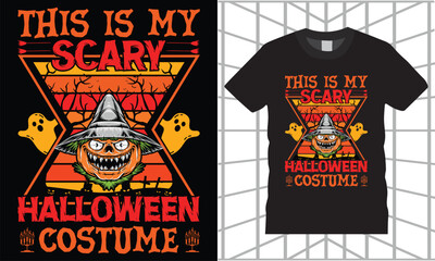 Halloween T-Shirt Design vector Graphic template.Halloween t-shirt illustration. Horns head devil t shirt design.Beautiful and eye catching vector. Halloween party costume with print-ready File.