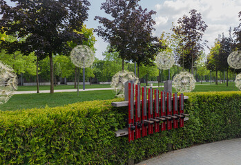 Krasnodar Park or Galitsky Park, a city park located in the northeast of the center of Krasnodar near the FC Krasnodar stadium. Krasnodar, Russia. 25.07.2023