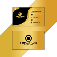 Luxury Golden Business Card Design Good for Employee Identity, Corporate Identity etc.