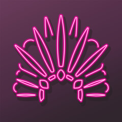 brazilian carnival neon sign, modern glowing banner design, colorful modern design trends on black background. Vector illustration.