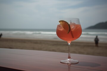 Coctail drinks at bar and on the beach