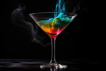 Coctail drinks at bar and on the beach