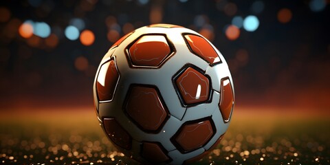 Fototapeta premium A top view of a football soccer