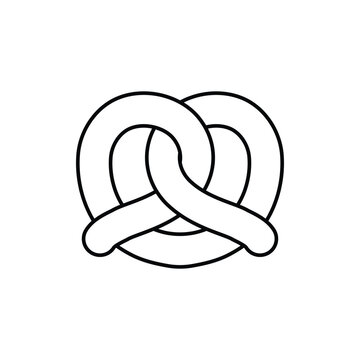 recommend clip art: Pretzel icon bakery food line icon. Vector illustration.