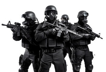 Special Force and Army with gun