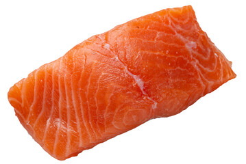 Salmon fillet steak red fish. Pieces of fatty red salmon