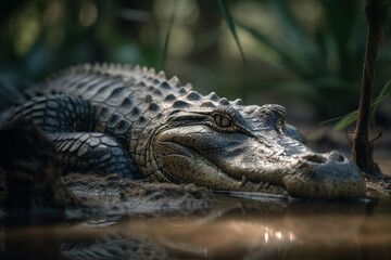 Fototapeta premium Aligator swamp photography