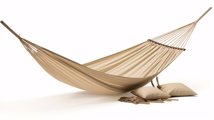 Stylish lazy relax hammock on white background..