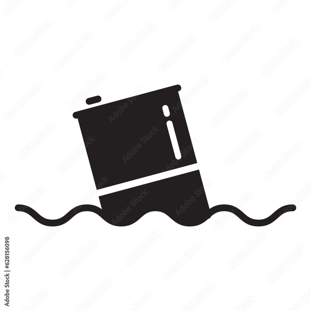 Poster water pollution glyph vector icon isolated. water pollution stock vector icon for web, mobile app an