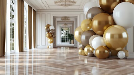 Contemporary balloon elegance. AI generated