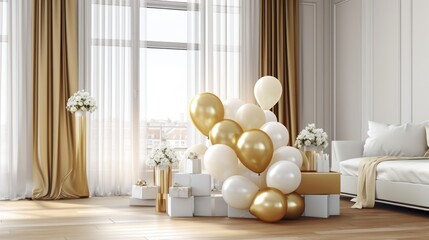 Contemporary balloon elegance. AI generated