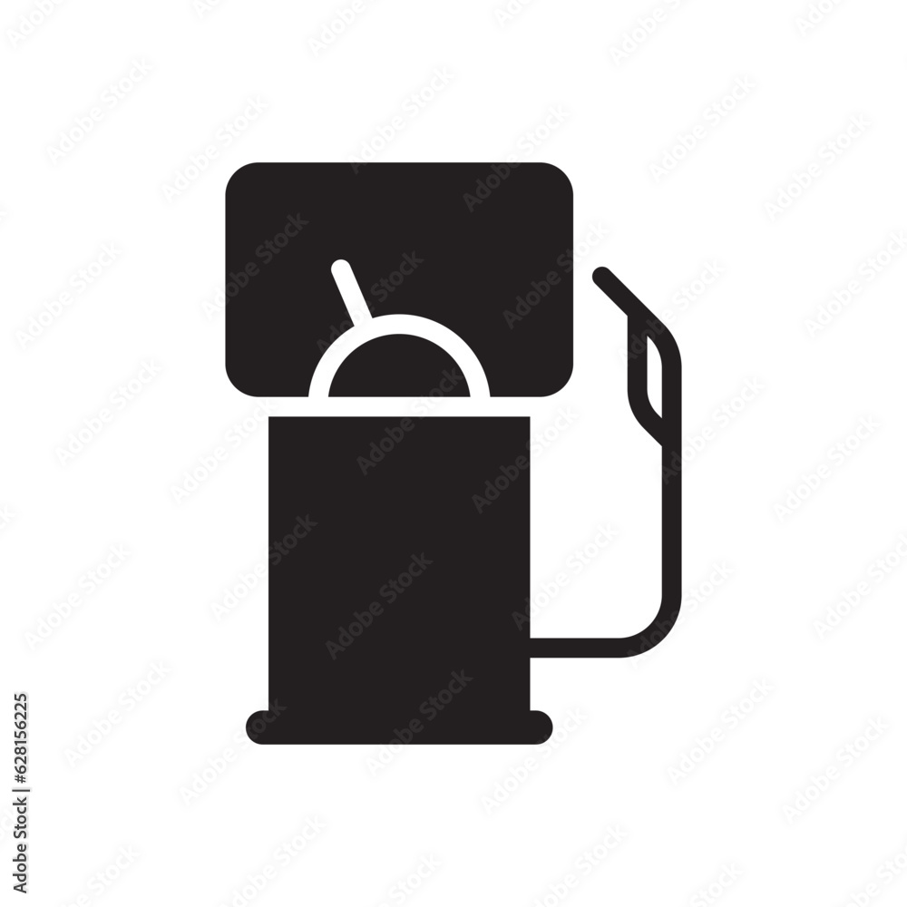 Poster gas station glyph vector icon isolated. gas station stock vector icon for web, mobile app and ui des
