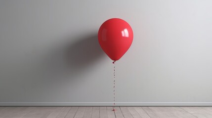 Single Balloon in a Modern Minimalistic Approach. AI generated