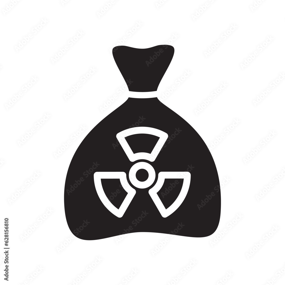 Poster biohazard glyph vector icon isolated. biohazard stock vector icon for web, mobile app and ui design