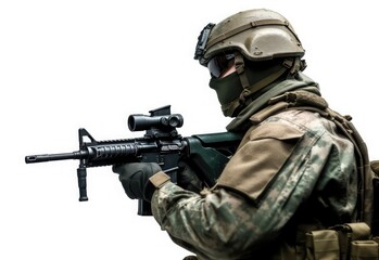 Fototapeta premium Special Force Army with Gun