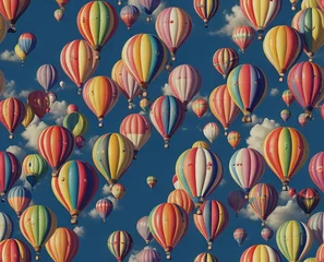 Papier Peint photo Montgolfière background with colored balloons, balloons on abstract background