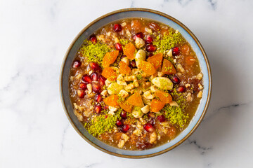 Traditional delicious Turkish dessert; Ashura (Asure)