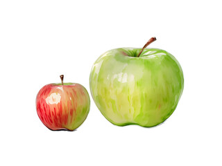 watercolor apple illustration isolated no background