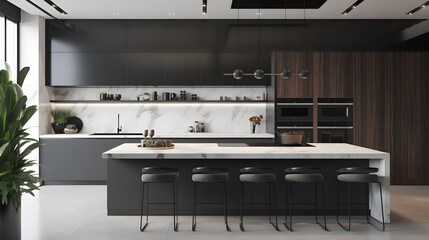kitchen with a contemporary design 
