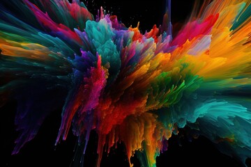 Colorful abstract water smoke splash