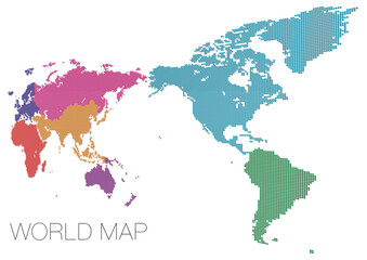 ドットの世界地図 アジア中心で地域分け 影付き_04