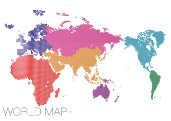 ドットの世界地図 アジア中心で地域分け 影付き_03