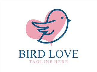 Little Bird Heart Logo design concept