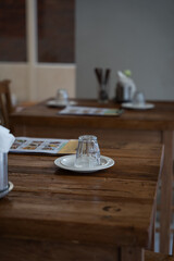 table setting in a restaurant