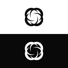 Circle vector logo template design . Circle icon silhouette illustration